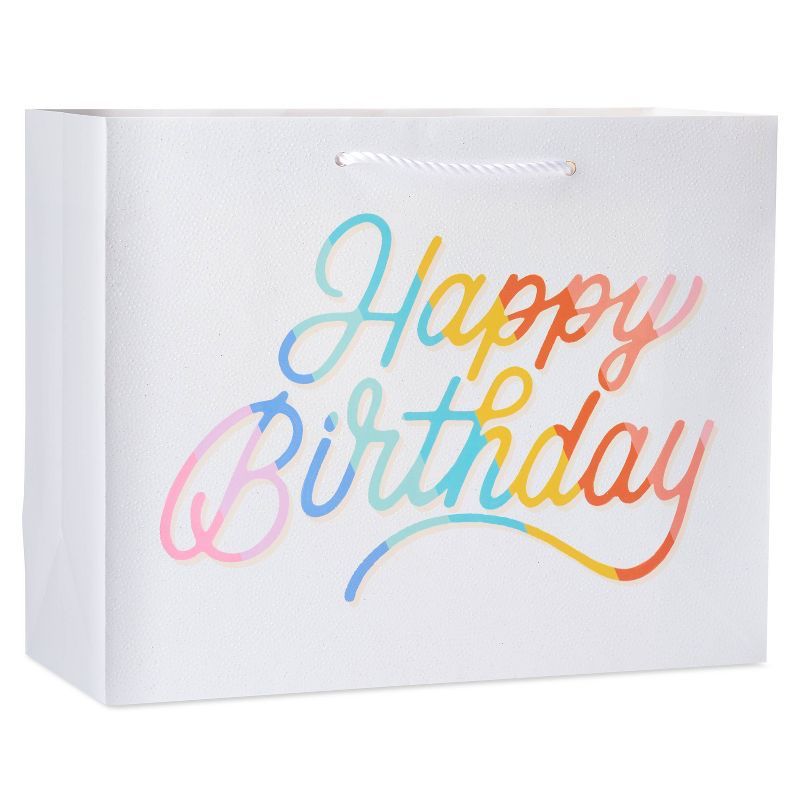 Small &#34;Happy Birthday&#34; Bag White - Spritz&#8482; | Target