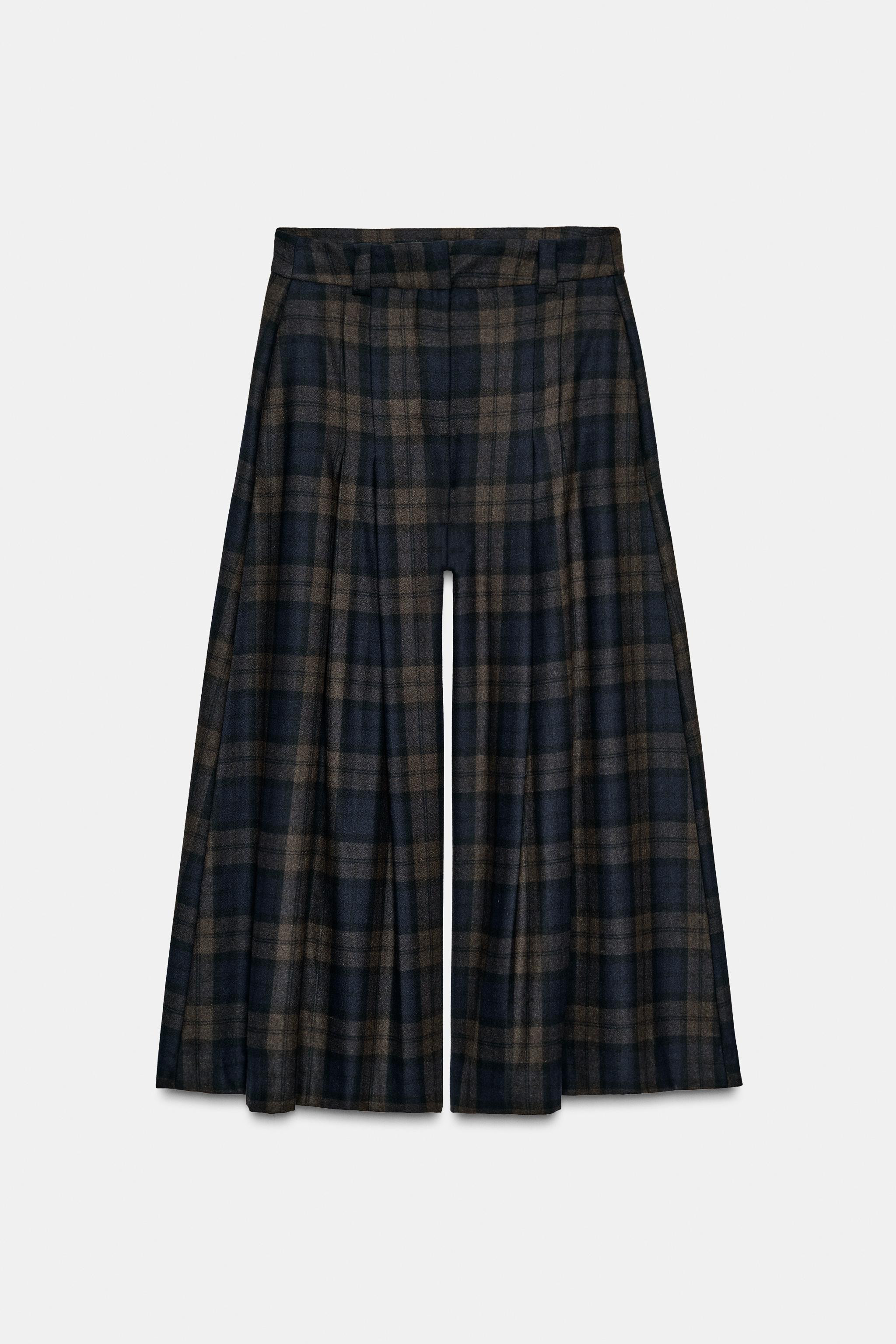PLAID WOOL BLEND PANTS ZW COLLECTION | Zara Canada