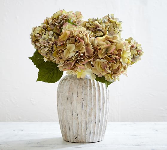 Faux Hydrangea Bouquet - Green | Pottery Barn (US)