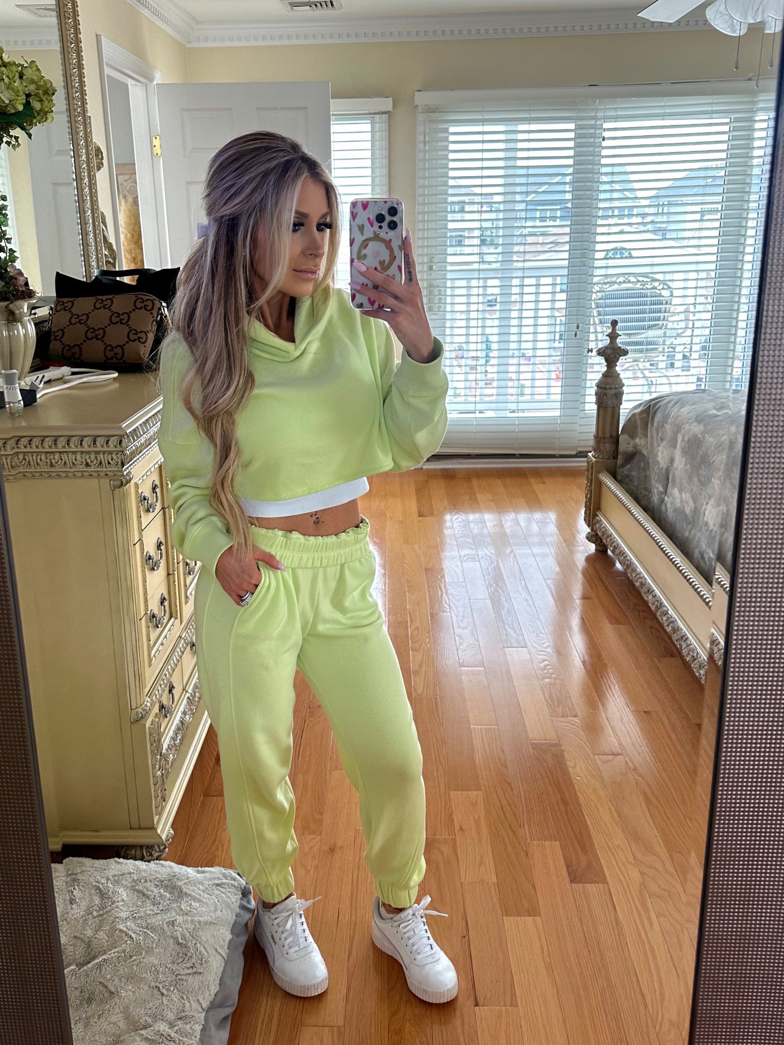 Love this color ! 
Top in small 
Pants in xsmall 

#LTKSeasonal #LTKSummerEdit #LTKActive