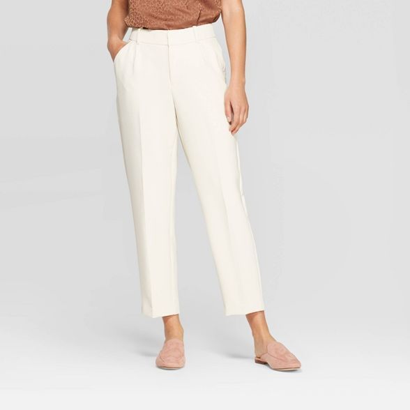 Women's Regular Fit Mid-Rise Pleated Pants - A New Day™ | Target