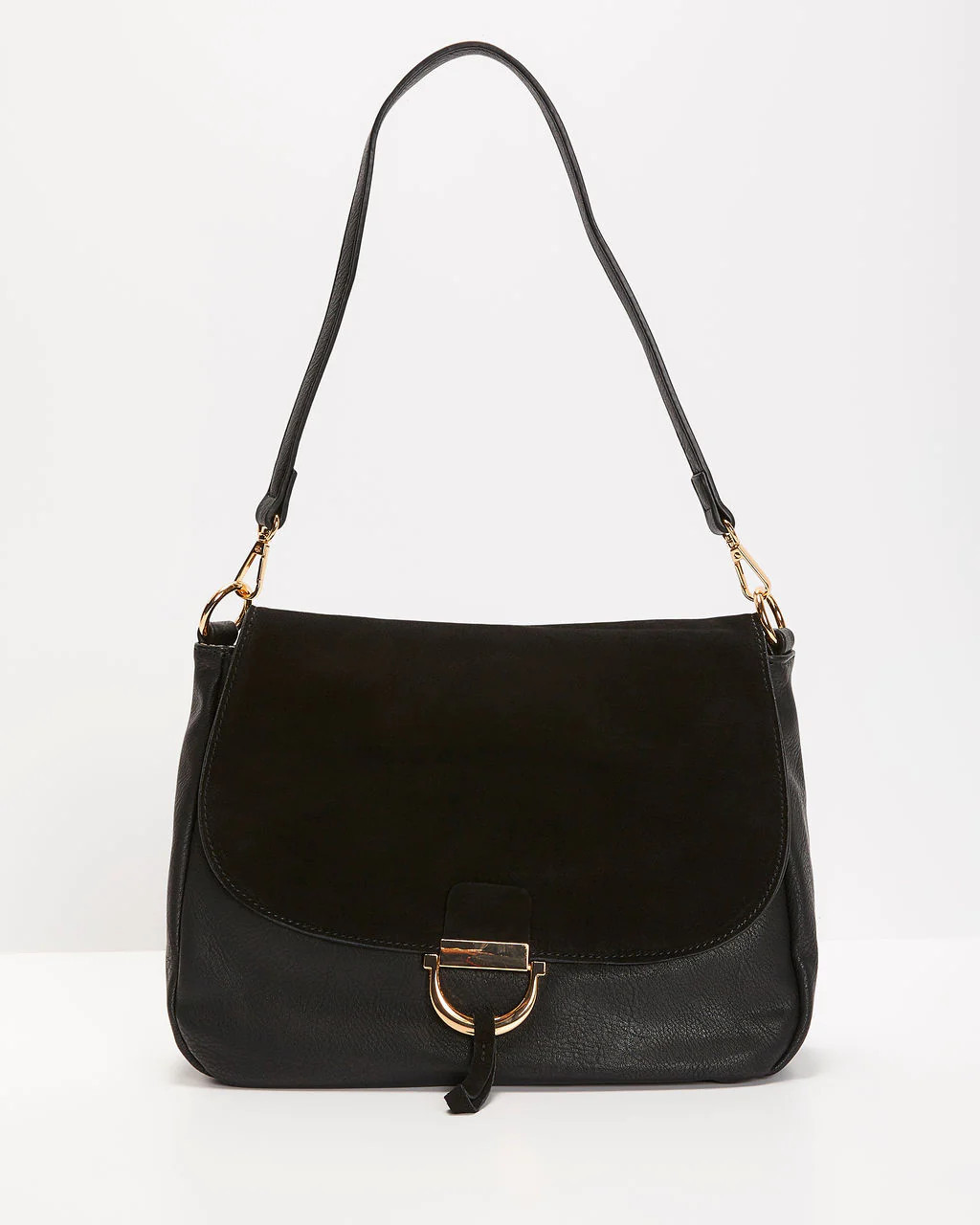 Sherry Pebbled Faux Leather Shoulder Bag - Black | VICI