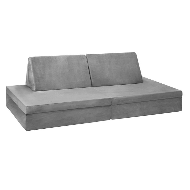 Delta Children Cozee 4-Piece Lounger and Play Set Sofa/Couch, Grey | Walmart (US)