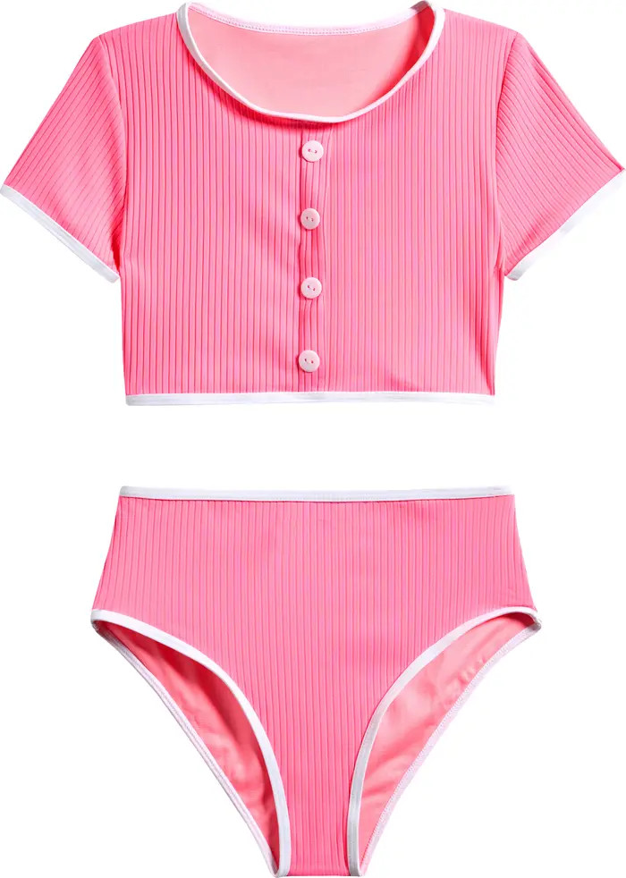 Beach Lingo Kids' Coco Rib Two-Piece Swimsuit | Nordstrom | Nordstrom