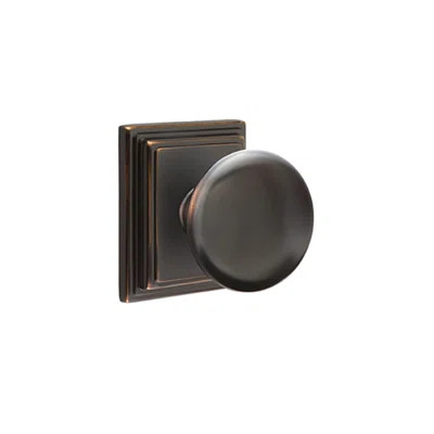 Emtek Passage Knobset w/ Wilshire Rosette and Providence Knob | Wayfair North America