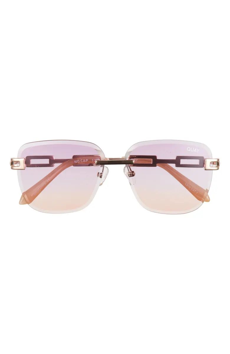 Quay Australia x Saweetie No Cap 52mm Polarized Square Sunglasses | Nordstrom | Nordstrom