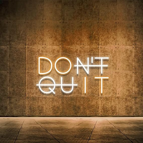 Don't Quit LED Neon Sign for Wall Decor, DO IT LED Neon Lights Party Decorations, USB Powered Swi... | Amazon (US)