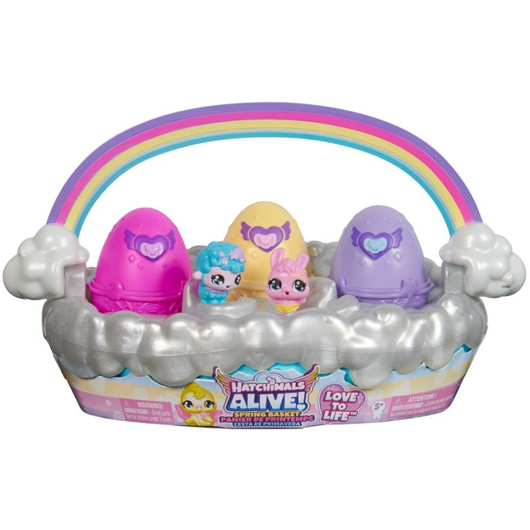 Hatchimals Alive Spring Basket with 6 Figures, 3 Self-Hatching Eggs | Walmart (US)