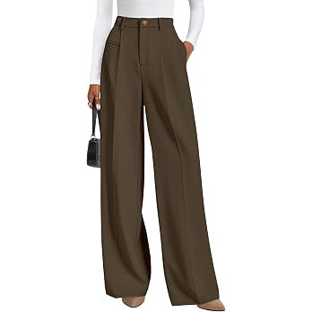 PRETTYGARDEN Women's Tailored Wide Leg Work Dress Pants | Amazon (US)