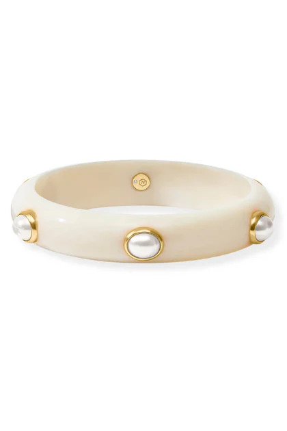Julie Vos Carnaby Colette Pearl Stone Bangle Bracelet | The Willow Tree