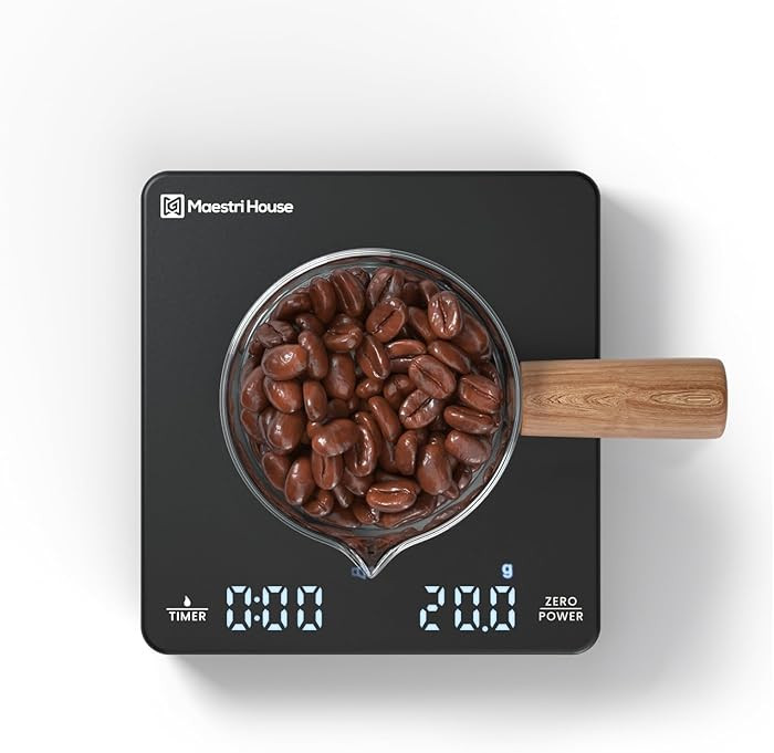 Mini Coffee Scale with Timer, Maestri House Rechargeable Espresso Scale, 2kg/0.1g Accurate Scale ... | Amazon (US)