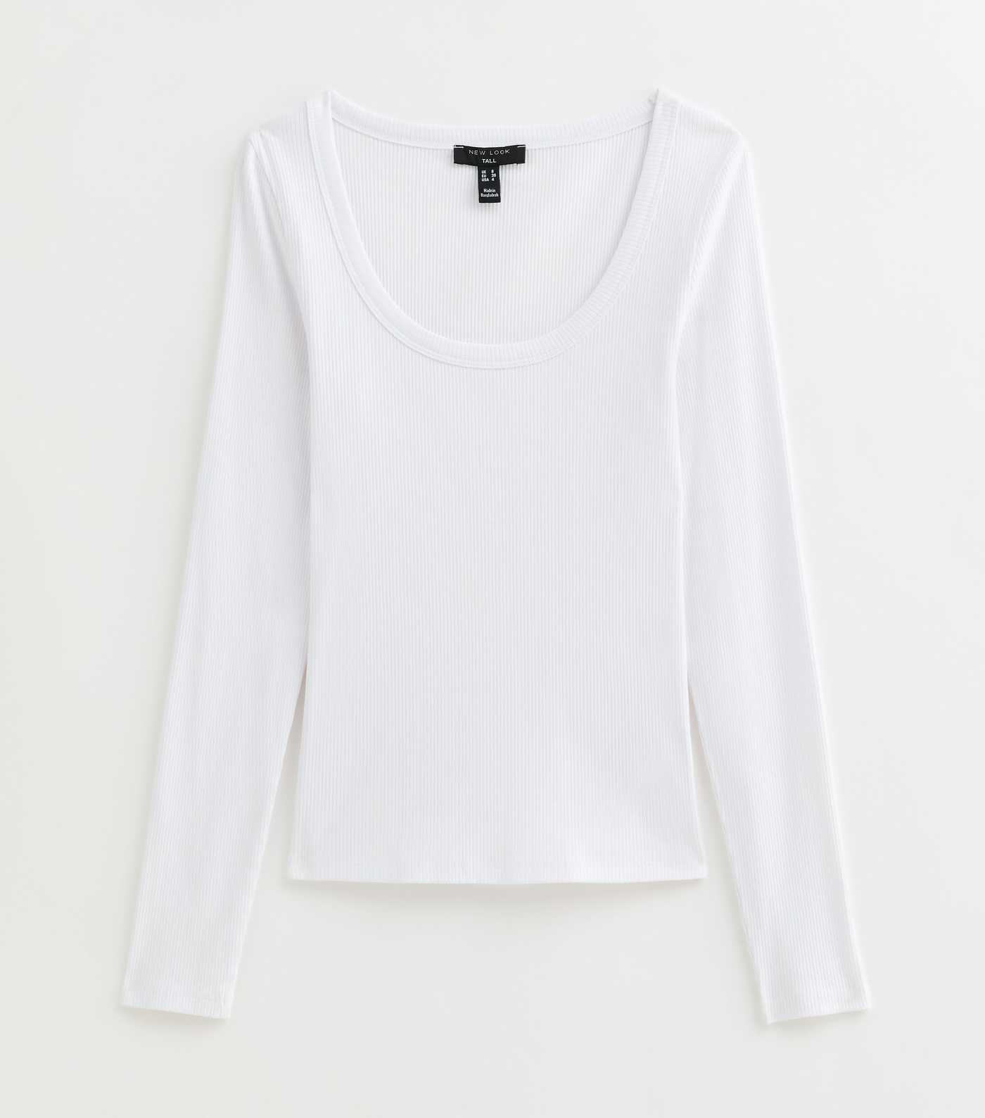 Tall White Scoop Neck Long Sleeve Top | New Look | New Look (UK)