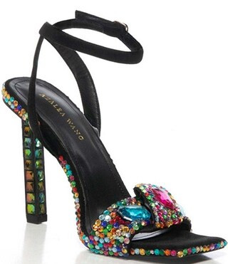 Azalea Wang Discoball Multi-Color Jewel Ornamented Dress Sandals | Dillard's | Dillard's