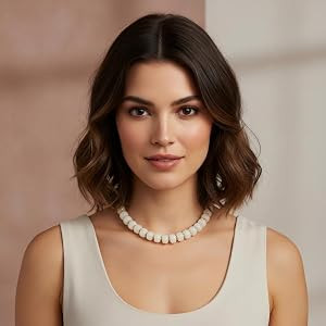 LILIE&WHITE Resin Chunky Beaded Necklace for Women Minimalistic Modern Statement Necklace Jewelry... | Amazon (US)