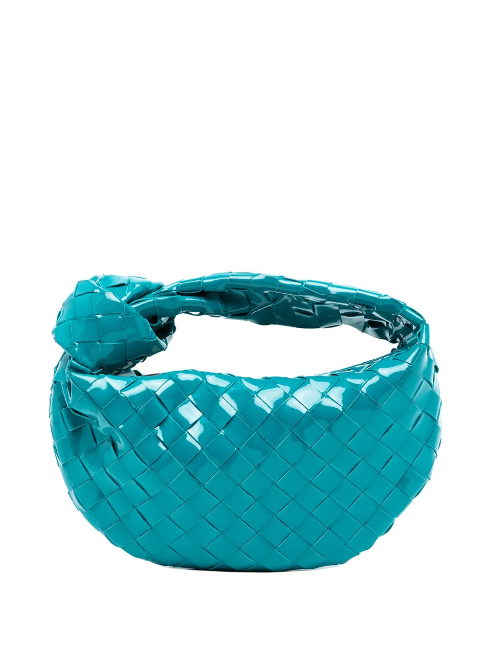 Bottega Veneta Pre-Owned 2012-2025 Mini Patent Intrecciato Jodie hobo bag - Blue | Farfetch Global