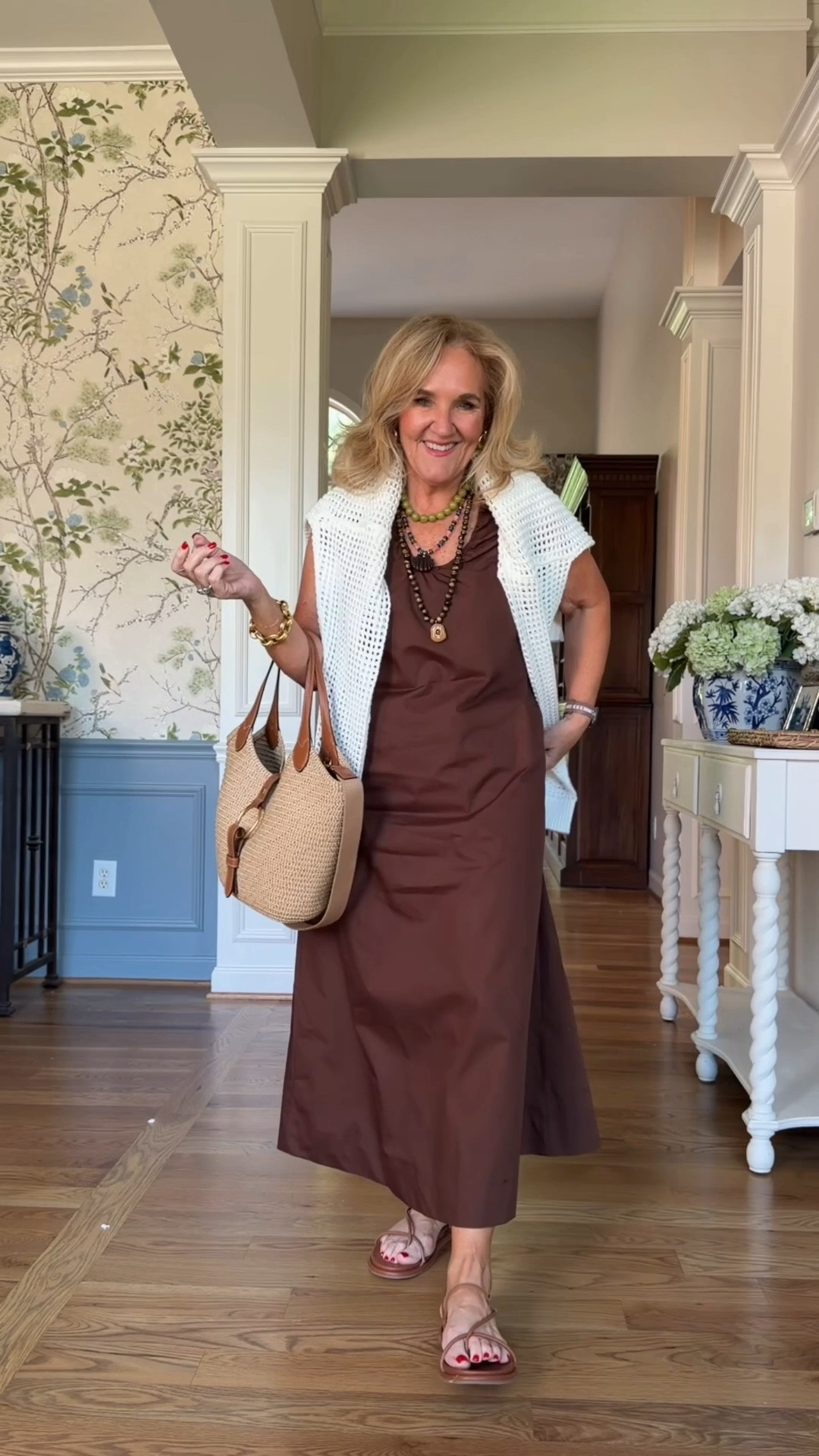 Amazon dress is a winner 
Open stitch hoodie size large 
10% off my tote with code NANETTE 

vacation dress summer dress brown dress layered necklaces long pendant necklace

#LTKOver40 #LTKootd #LTKMidsize