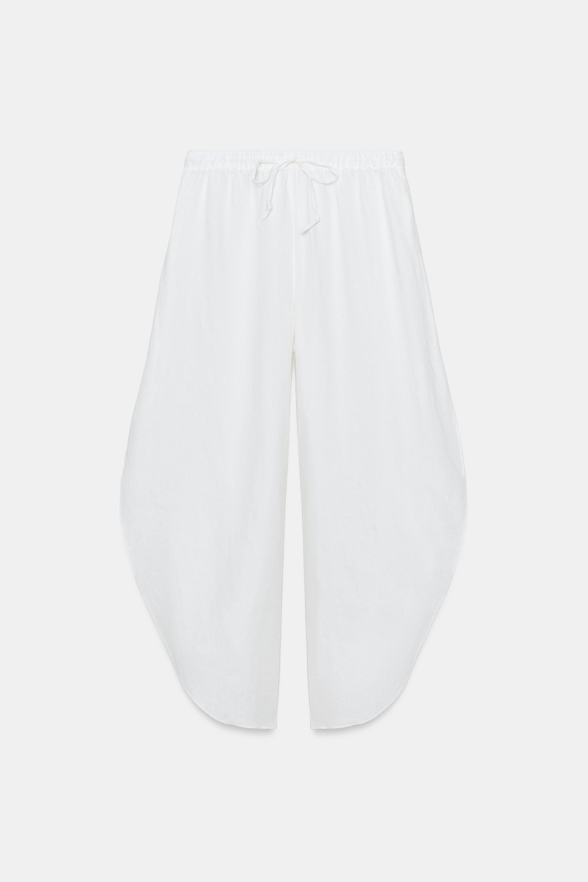 ZW COLLECTION LINEN PANTS WITH VENTS | Zara US