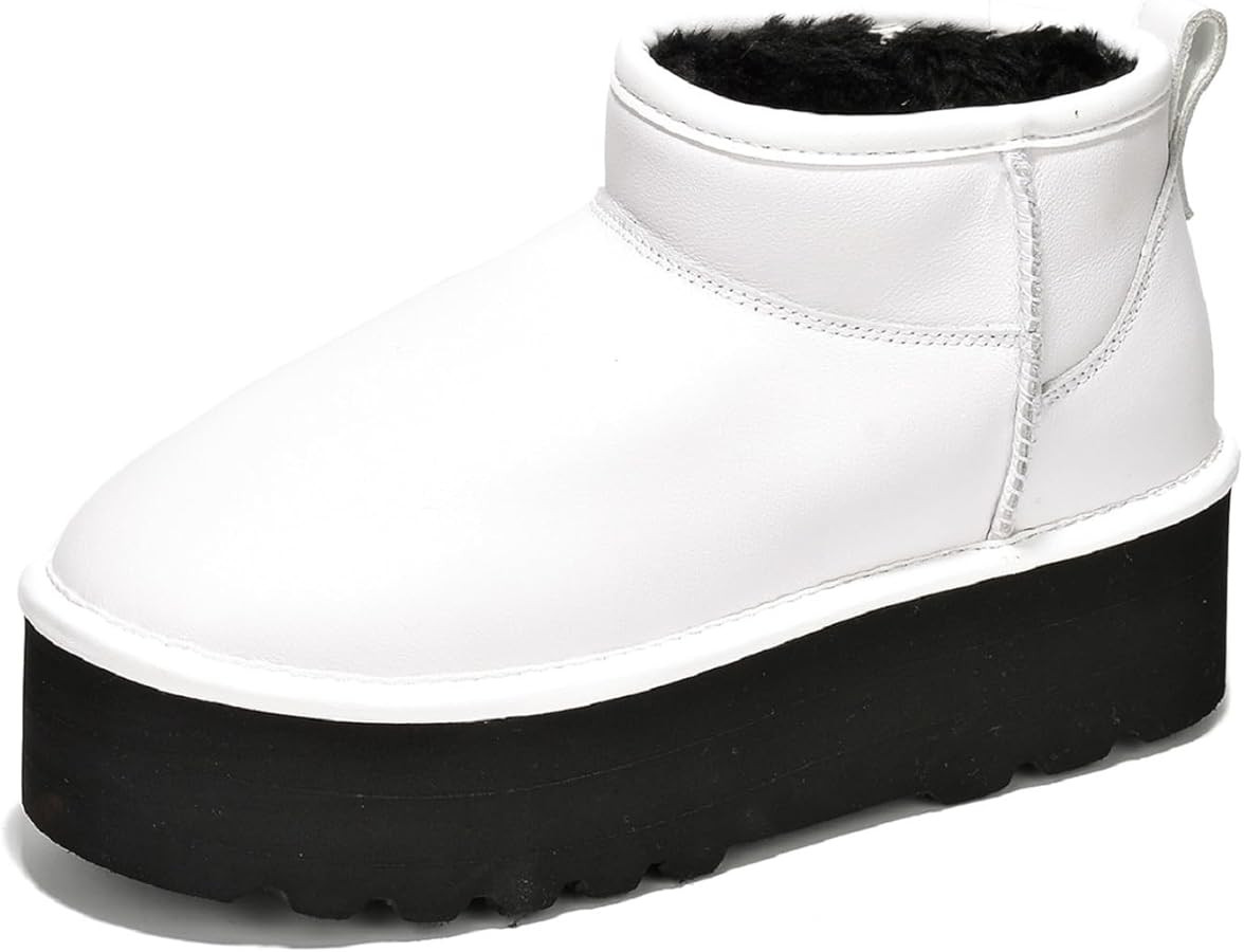 Project Cloud 100% Genuine Suede Leather Ankle Boots for Women - Fur Boots Memory Foam Insole Wom... | Amazon (US)