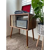 Table For Record Player Stand Cabinet Mid Century Modern Vinyl Storage Mcm | Etsy (US)