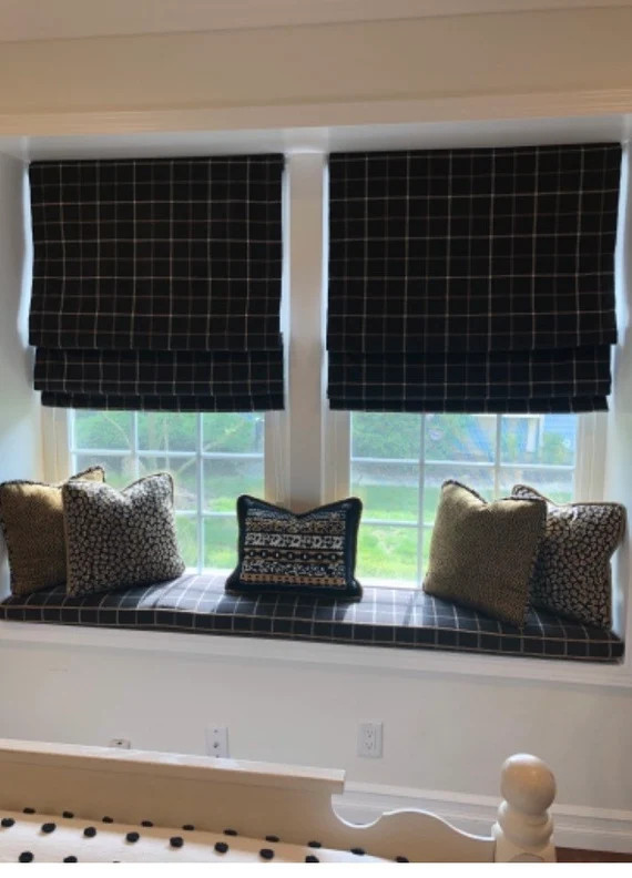 Custom Roman Shades, Custom Curtains, Handmade With Any Fabric, Blackout Roman Blinds Available | Etsy (US)
