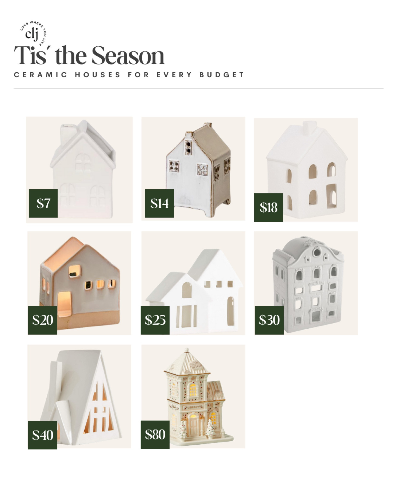 Ceramic Christmas houses for every budget❄️

#LTKhome #LTKHoliday #LTKSeasonal