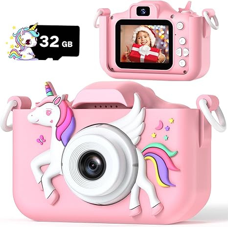 Upgrade Kids Camera for Girls, Christmas Birthday Gifts for Boys, 1080P HD Selfie Digital Video C... | Amazon (US)