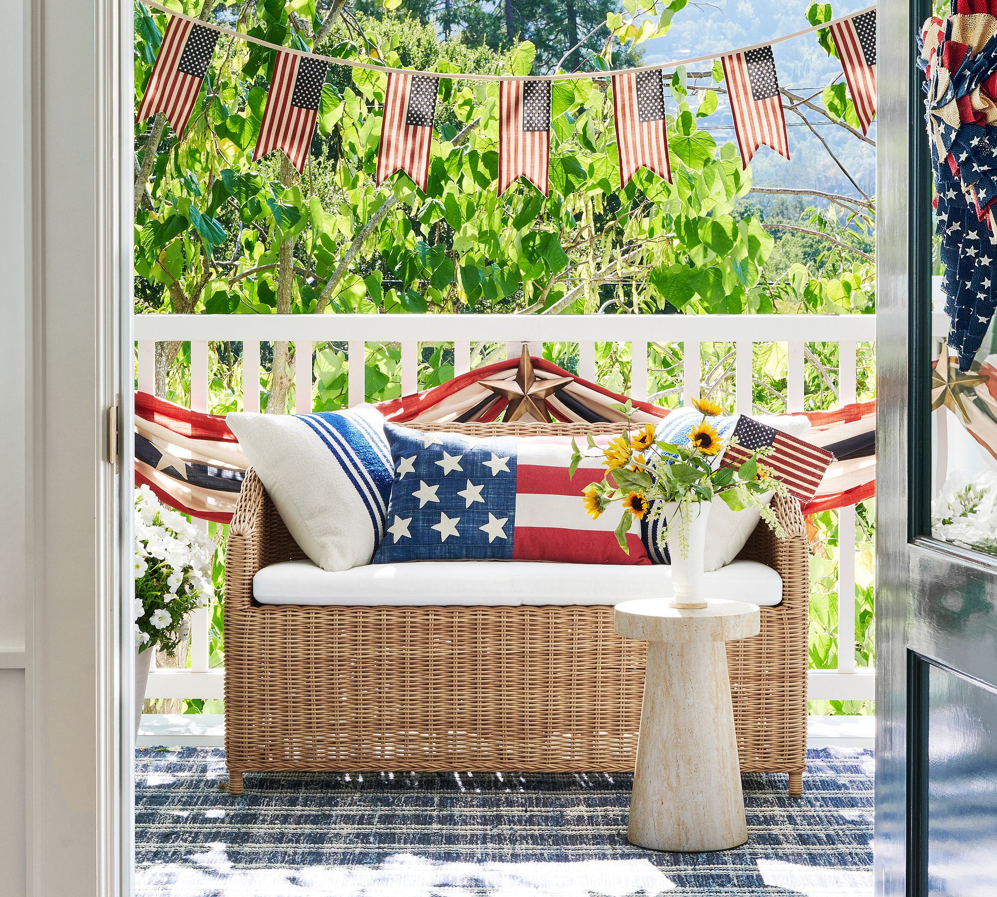 Heritage American Flag Garland | Pottery Barn (US)