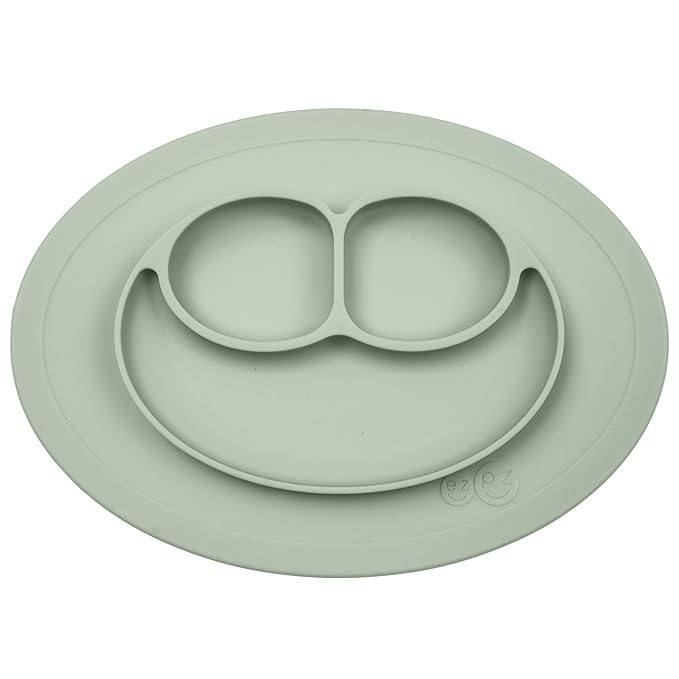 ezpz Mini Mat - 100% Silicone Suction Plate with Built-in Placemat for Infants + Toddlers - First... | Amazon (US)