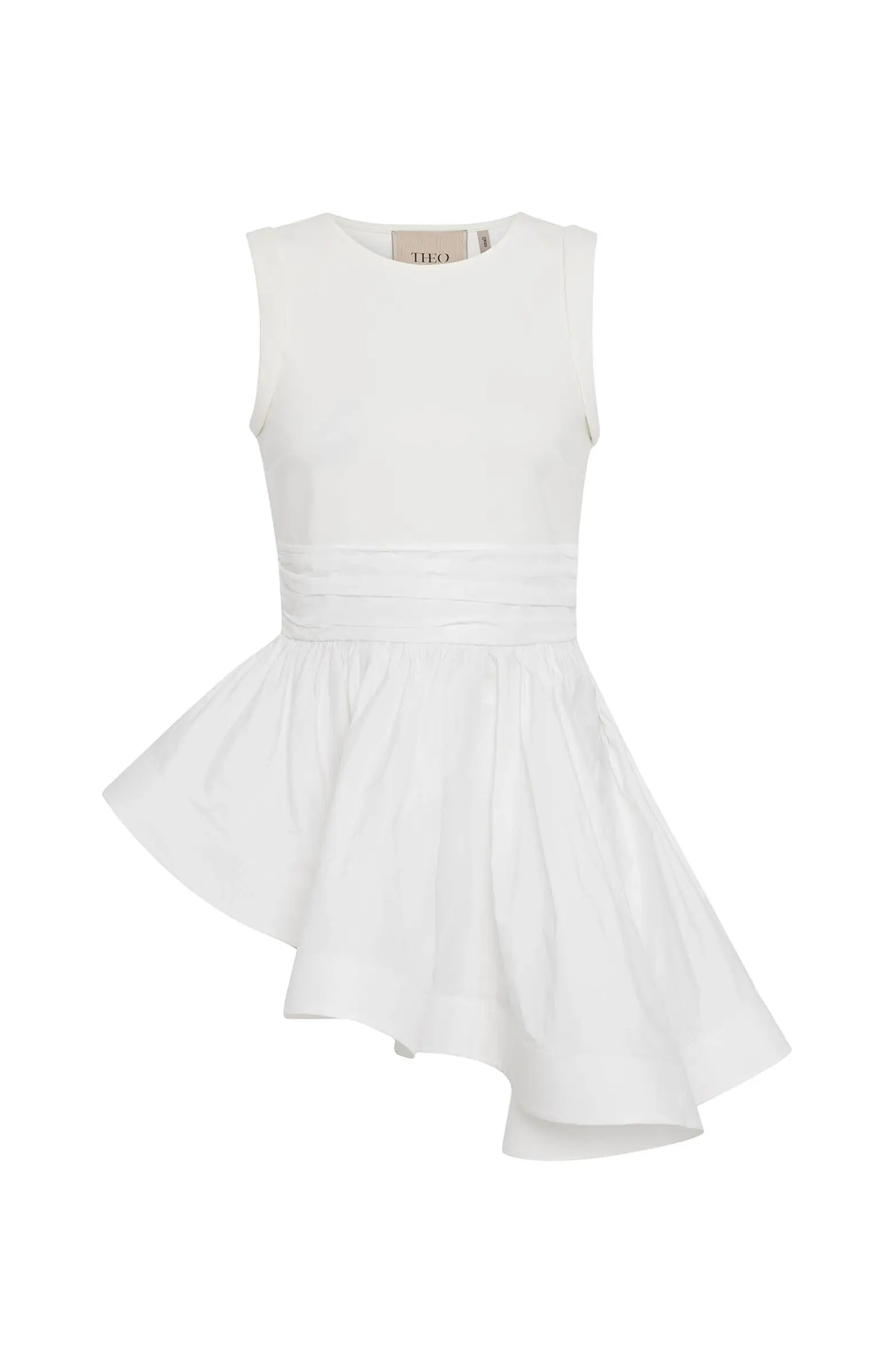 THEO The Label Theia Peplum Mix-Media Top | Nordstrom | Nordstrom