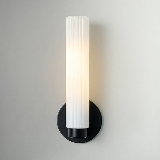 Weston Fluted Glass Indoor/Outdoor Sconce (16") | West Elm (US)