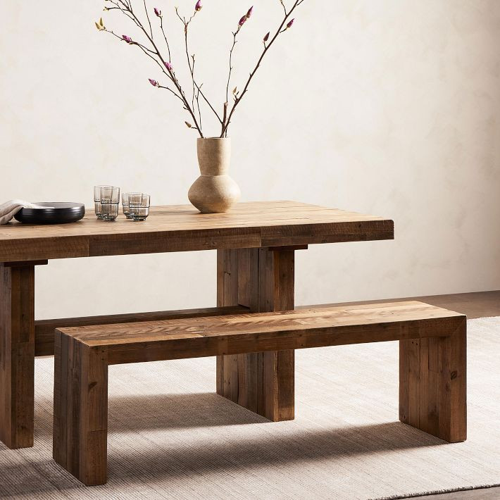 Emmerson® Reclaimed Solid Wood Dining Bench (58"–73") | West Elm (US)