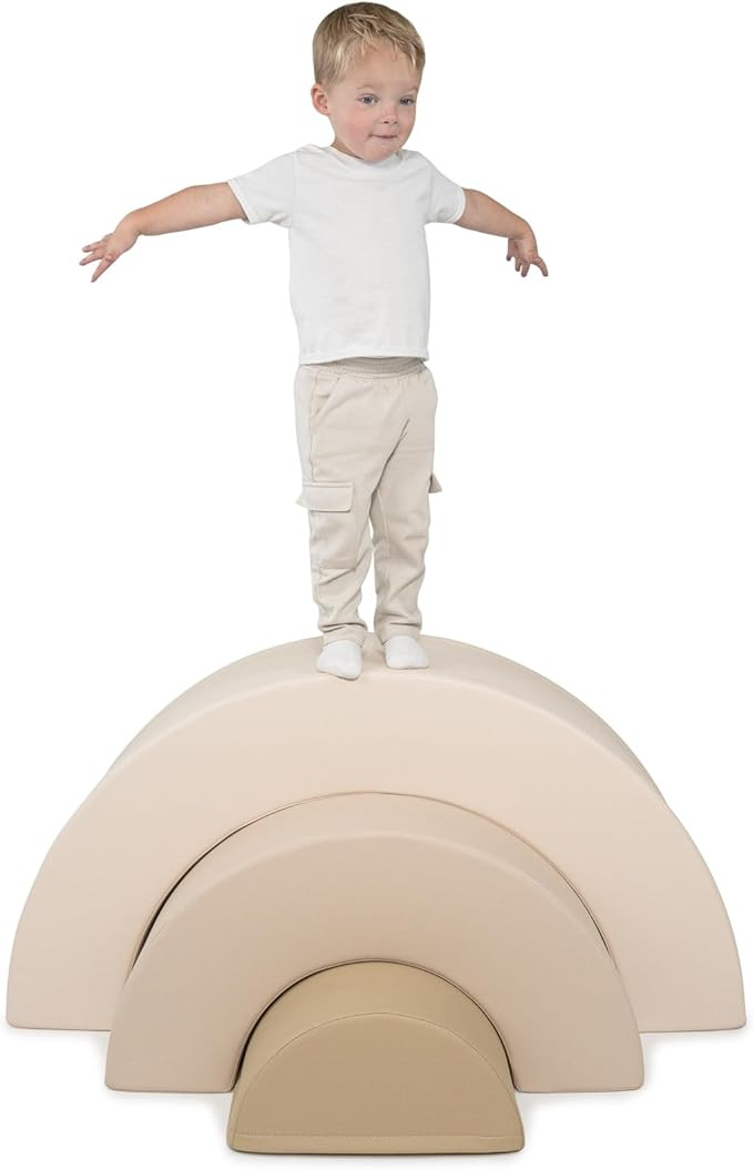 Kids Soft Arch Playset (Sand) Soft Play Equipment Foam Rainbow, Kid Playroom Couch, Foam Blocks f... | Amazon (US)