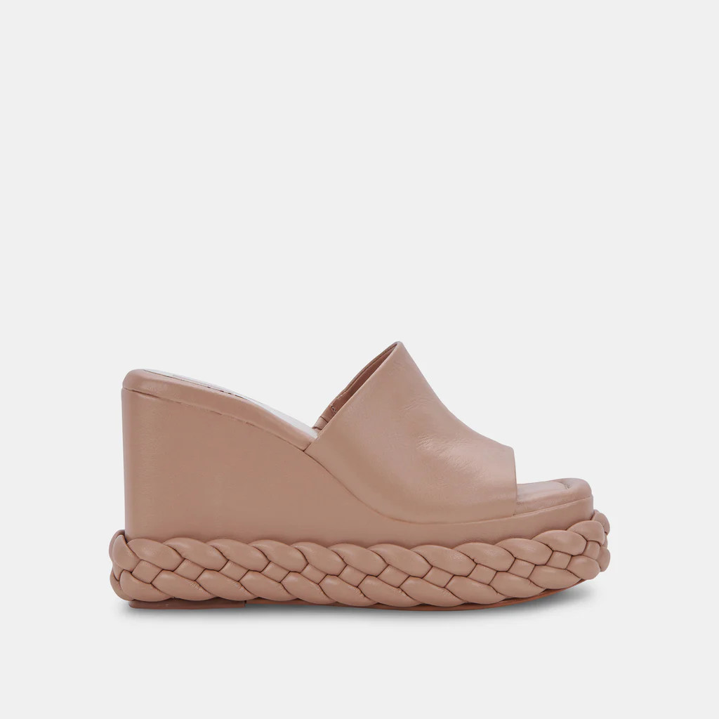 ELENE WEDGES CAFE LEATHER | DolceVita.com