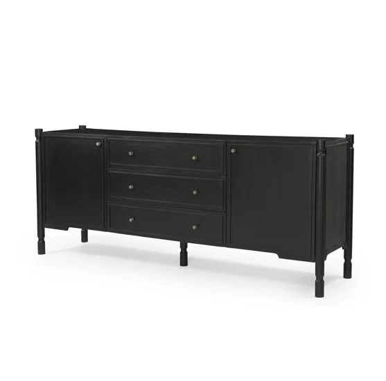 Phil Light Brown Wood 2 Door 3 Drawer Closed Sideboard | Joss & Main