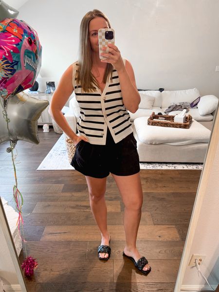 Summer Outfit
Amazon top M
Gap shorts M
Sandals are old from last year but linking similar 