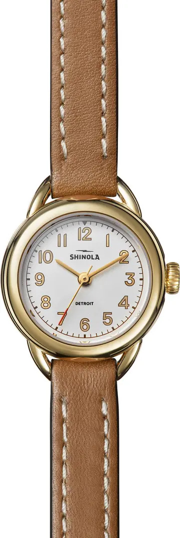 Shinola Runabout Leather Strap Watch, 25mm | Nordstrom | Nordstrom