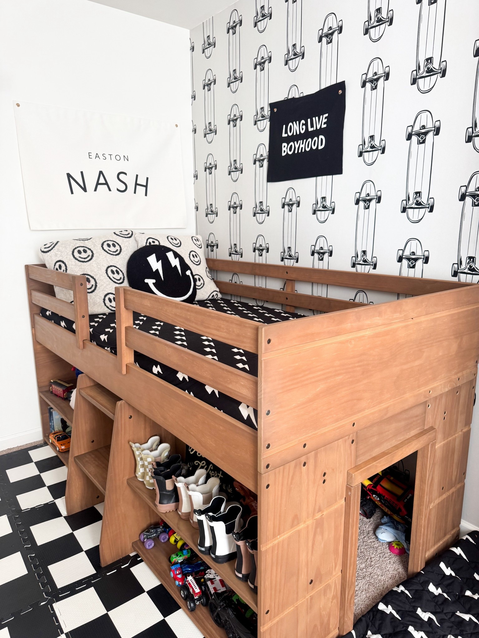 The boys’ room setup that changed everything 👏
This low loft bed with stairs is the ultimate small bedroom space saver — and the built-in “fort” aka toy storage underneath keeps the room from turning into chaos in 5 seconds. 😅
If you’re looking for a modern boys room idea that’s functional and cute… this is it.

Max and Lily Furniture has the coolest bedroom furniture for kids and the quality is amazing. 

Kids room decor | kids room organization | kids room storage | cool kid rooms | modern kids room | kids bed 

#LTKmomlife #LTKKids #LTKHome
