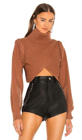 x REVOLVE Fresia Sweater in Caramel Brown | Revolve Clothing (Global)