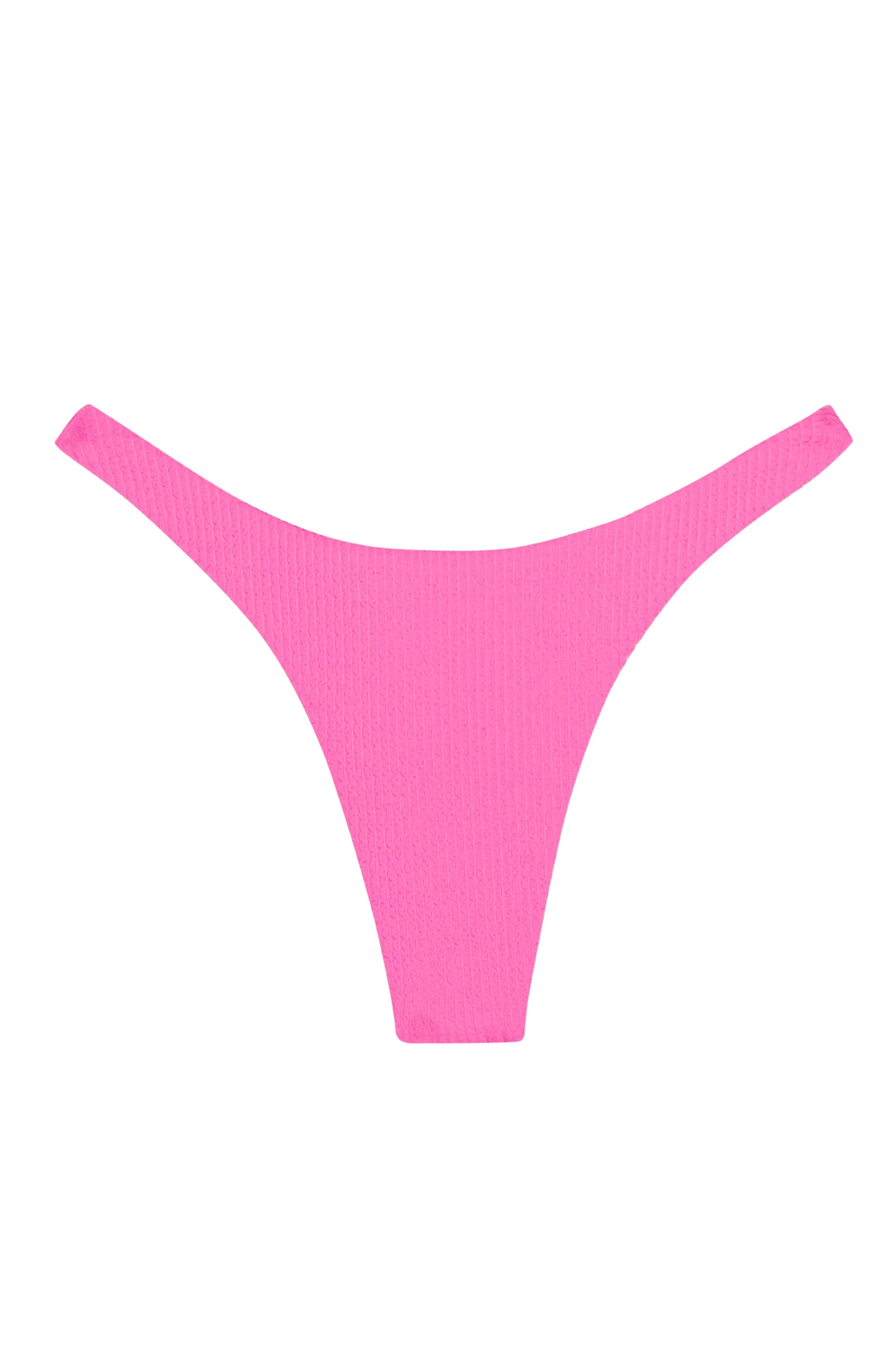 Byron Thong - Neon Pink Crinkle | Monday Swimwear