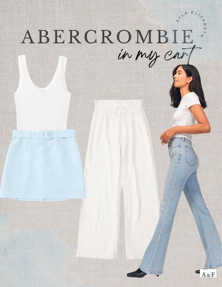 New abercrombie! What’s in my cart… #abercrombie #skirt #skort #bodysuit #jeans #denim #sale 

#LTKSale #LTKSeasonal #LTKFind