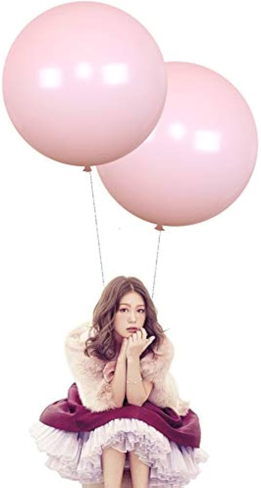 24 Inch Latex Round Balloons 5 Pack Light Pink Thick Big Balloons for Photo Shoot Wedding Baby Sh... | Amazon (US)