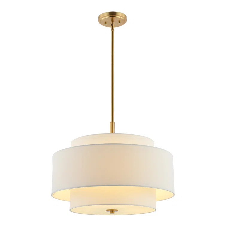 Koeller 3 - Light Shaded Drum Pendant | Wayfair Professional