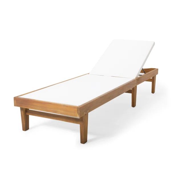 Gunnarr Outdoor Acacia Chaise Lounge | Wayfair North America