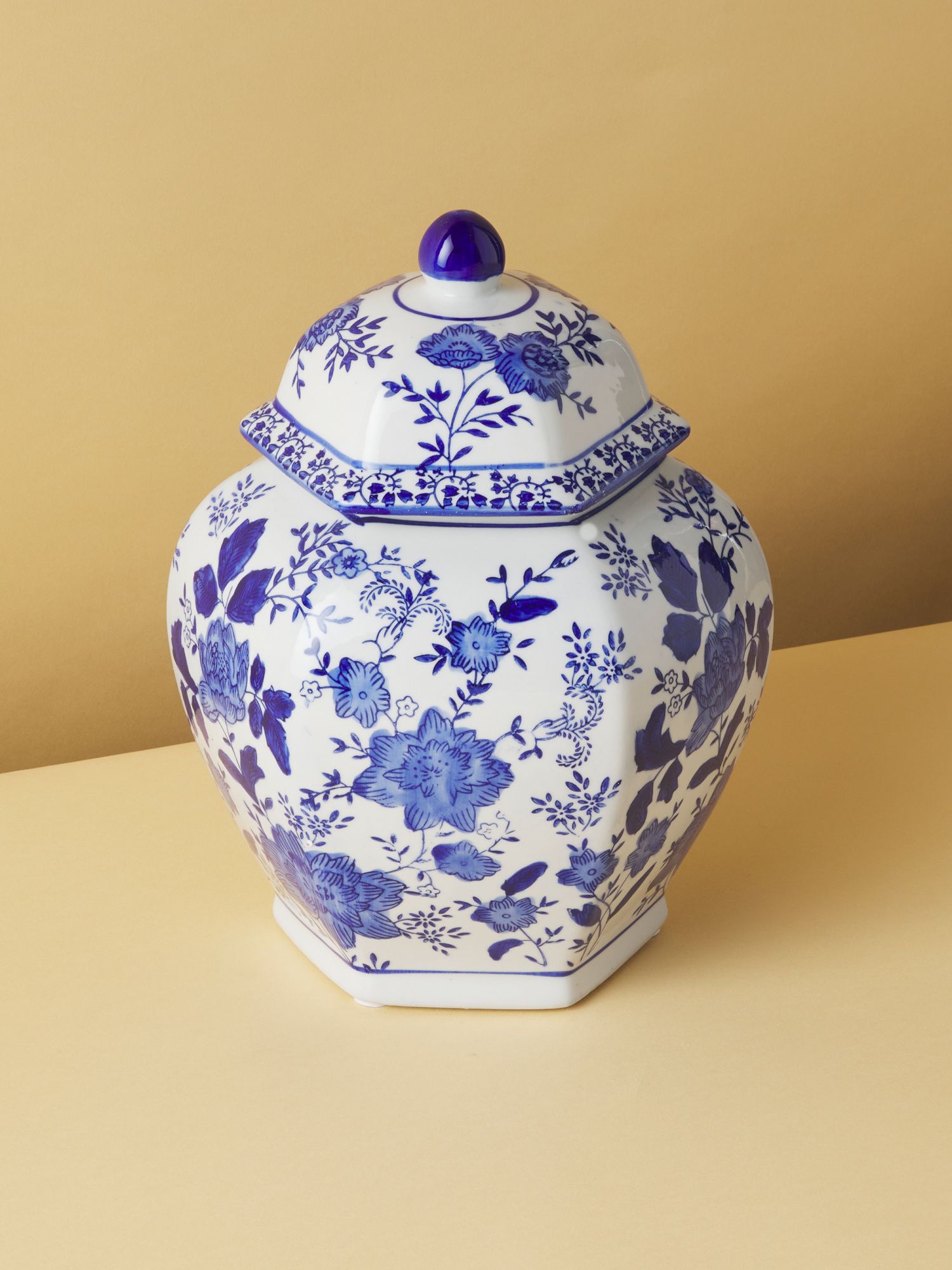 12in Ceramic Chinoiserie Decorative Jar | Decorative Objects | HomeGoods | HomeGoods