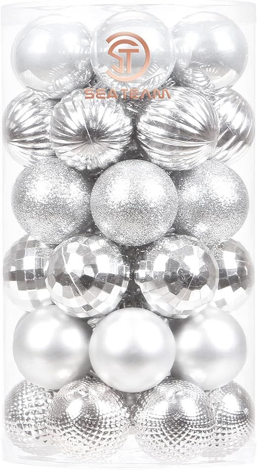 Sea Team 41-Pack Christmas Ball Ornaments with Strings, 40mm/1.57-Inch Small Size Baubles, Shatte... | Amazon (US)