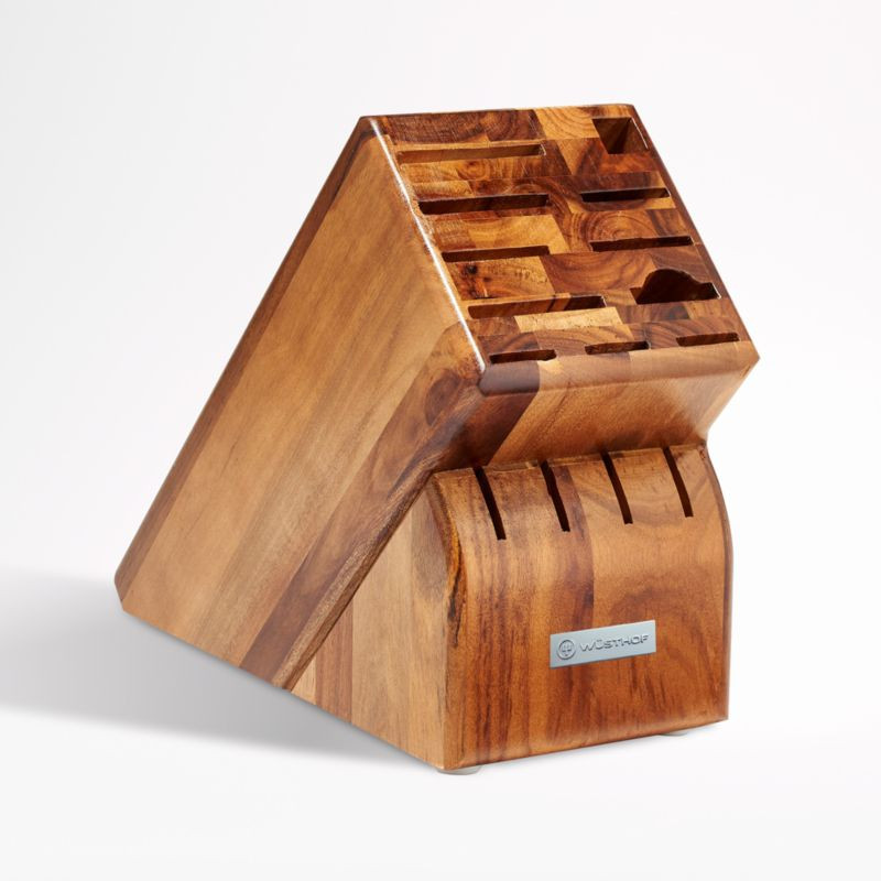 Wüsthof 15-Slot Acacia Knife Block + Reviews | Crate and Barrel | Crate & Barrel