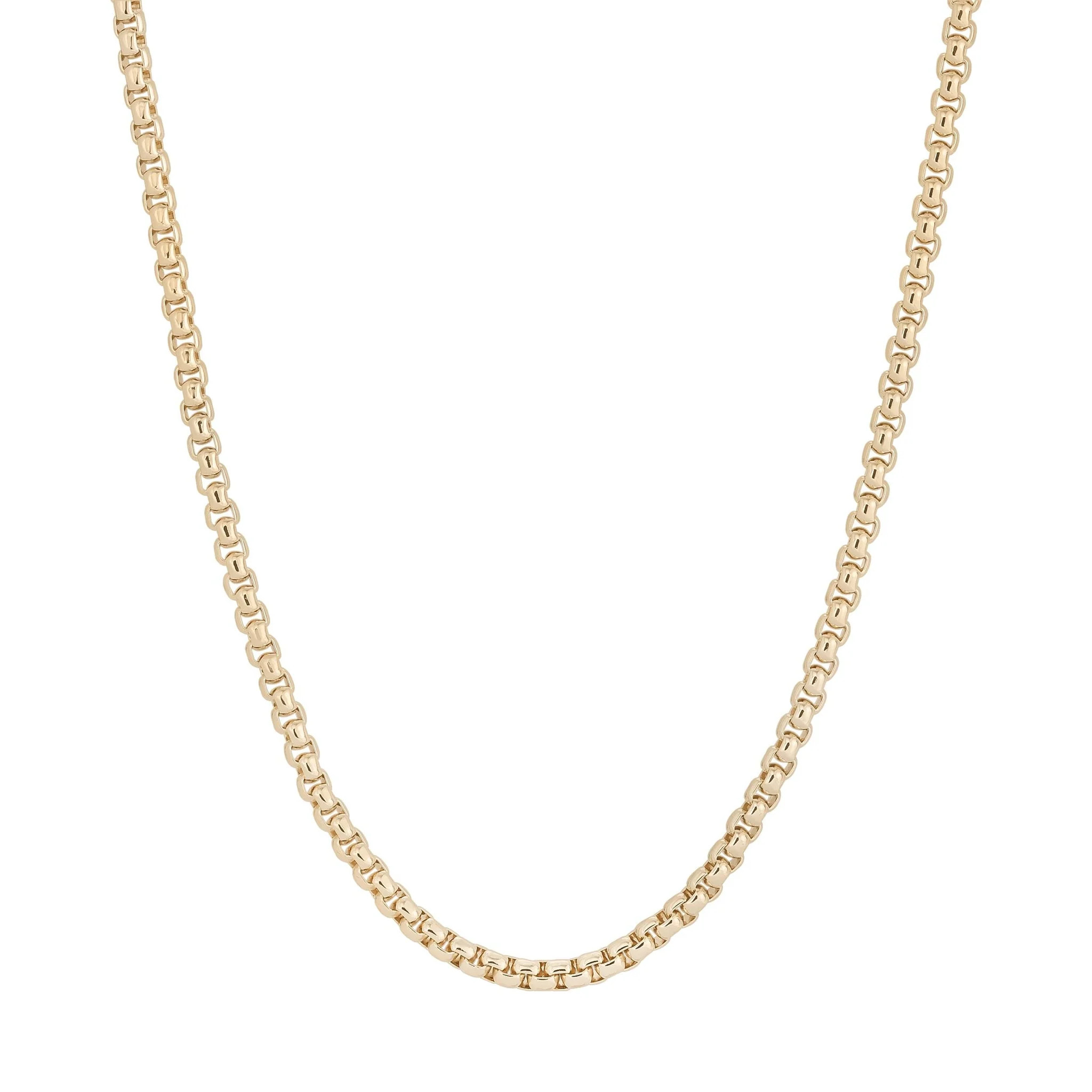 Thin Luciana Box Chain Necklace | Eklexic Jewelry