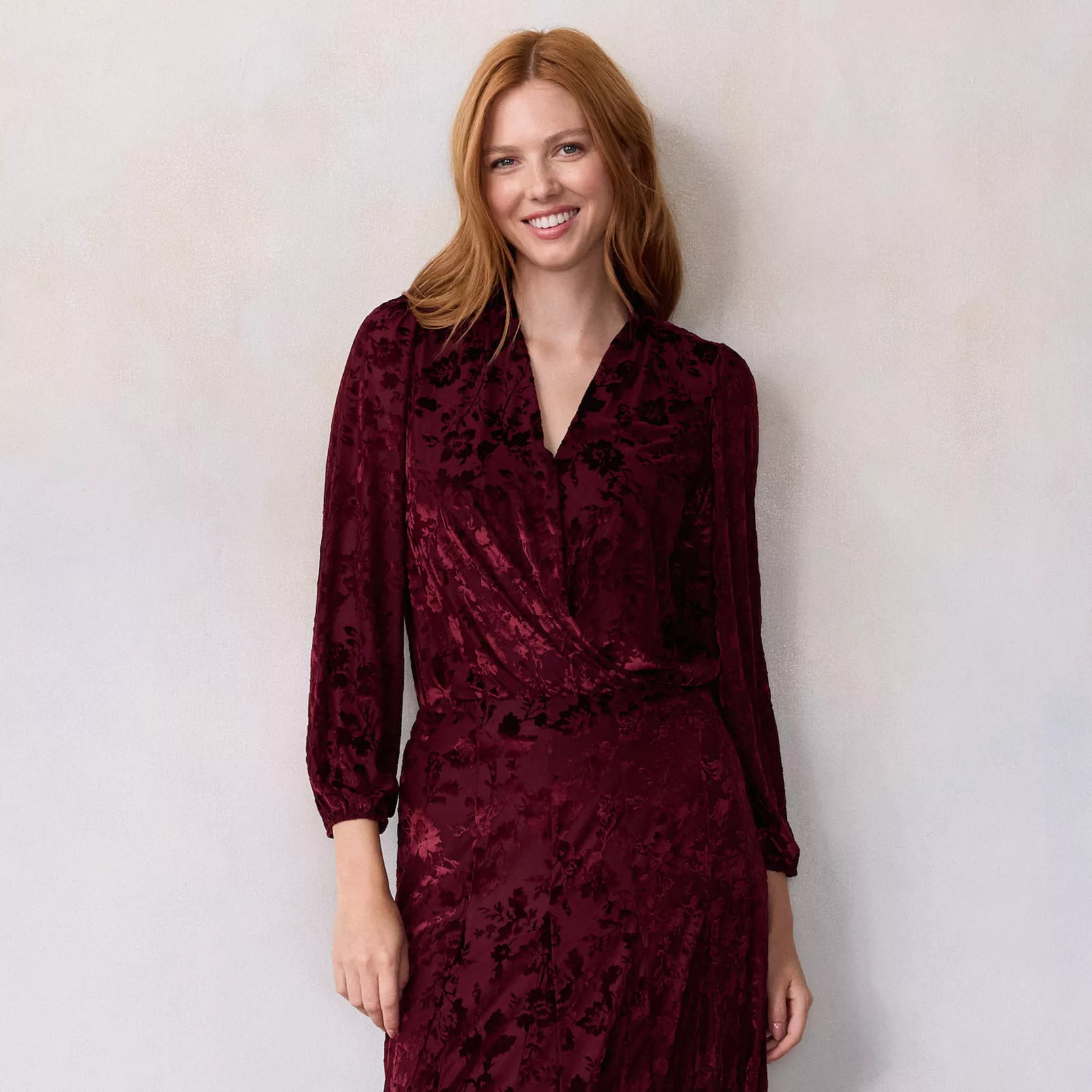 Petite LC Lauren Conrad Wrap Front Bodysuit | Kohl's