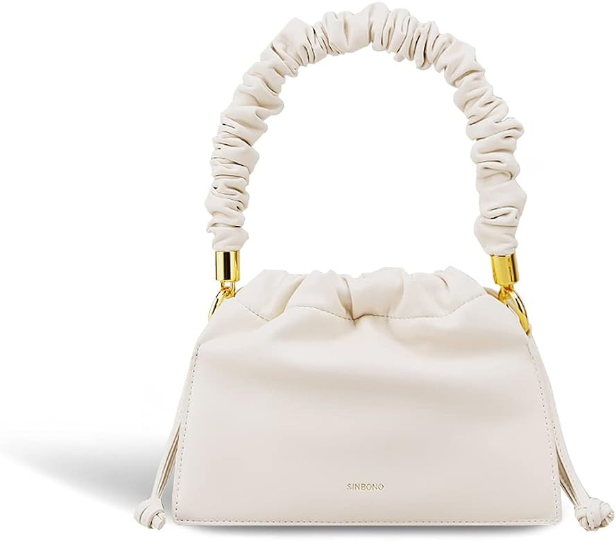 SINBONO Drawstring Handbags for Women Classic Purses with Vegan Leather(Ivory): Handbags: Amazon.... | Amazon (US)