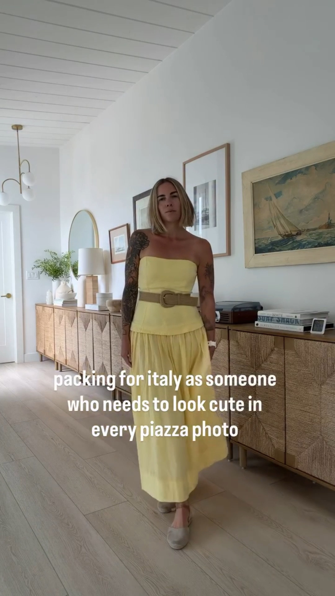 Trying on every outfit before packing so I can narrow things down… yet somehow I still overpack every single trip 🤍🇮🇹 

Anyone else do this before vacation?